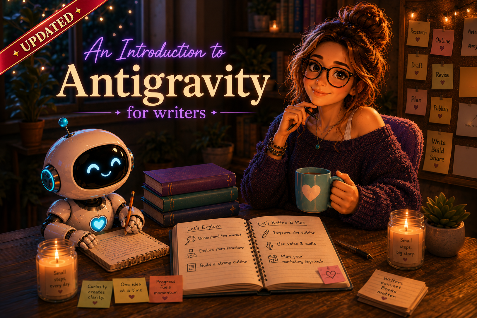An Introduction to Antigravity for Writers — course art (Updated)